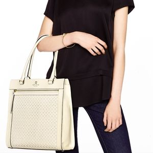 Authentic Kate Spade New York Bone Perri Lane Bubbles Lynne Leather Shoulder Bag